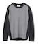 【WEB限定・洗える】ROGAN / バイカラーウールクルーネックニット