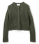 【洗える】THYME / クルーネックコットンメッシュカーディガン