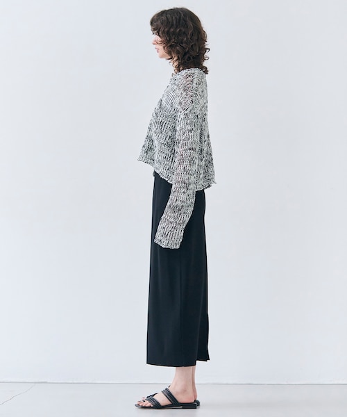 BEIGE, 【洗える】THYME / クルーネックコットンメッシュニット 洗える・STORY 6月号掲載】THYME / クルーネックコットン