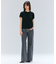 【BEIGE、ecru/WEB限定・洗える】FINE DRY TOUCH / ねじりデザインコットンクルーネックTシャツ