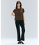 【BEIGE、ecru/WEB限定・洗える】FINE DRY TOUCH / ねじりデザインコットンクルーネックTシャツ