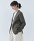 【Lsize・ロングセラー】CAROLE / リネンライクノーカラーハーフ丈ジャケット