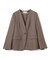 【L-size】CAROLE / リネンライクノーカラーハーフ丈ジャケット