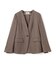 【L-size】CAROLE / リネンライクノーカラーハーフ丈ジャケット