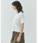 【洗える】NADIA / レザーポケット付き半袖ニットTシャツ
