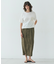 【洗える】NADIA / レザーポケット付き半袖ニットTシャツ