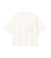 【洗える】NADIA / レザーポケット付き半袖ニットTシャツ