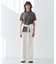 【洗える】VERONICA / カラーステッチ半袖クルーネックＴシャツ