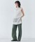 【洗える】ALOE / コットンメッシュオーガンジーノースリーブニット