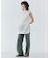 【洗える】ALOE / コットンメッシュオーガンジーノースリーブニット