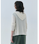 【洗える】OPTICAL / ペーパーヤーンフーディージップニット