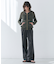 【洗える】OPTICAL / ペーパーヤーンフーディージップニット