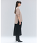【洗える】FLEUR / ニットコンビハイネック半袖ブラウス