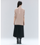 【洗える】FLEUR / ニットコンビハイネック半袖ブラウス