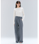 【洗える】BUTLER / ストレッチベロアボートネックカットソー