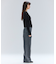 【洗える】BUTLER / ストレッチベロアボートネックカットソー
