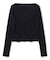 【洗える】BUTLER / ストレッチベロアボートネックカットソー