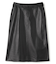 CLYDE / ステッチベルトラムレザースカート
