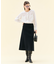 【WEB限定・洗える】CLARION / ゴールド釦クルーネックブラウス