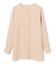 【WEB限定・洗える】CLARION / ゴールド釦クルーネックブラウス