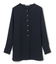 【WEB限定・洗える】CLARION / ゴールド釦クルーネックブラウス