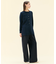 【WEB限定・洗える】CLARION / ゴールド釦クルーネックブラウス