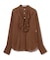 CALLERRY / シルク混ドットラッフルブラウス