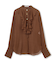 CALLERRY / シルク混ドットラッフルブラウス