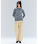 【洗える】POMPE / ウールカシミヤ配色ラインクルーネックニット