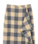 HOBBS / フェイクレザーポケットウールチェックラップスカート