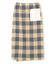 HOBBS / フェイクレザーポケットウールチェックラップスカート