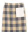 HOBBS / フェイクレザーポケットウールチェックラップスカート