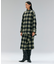 HOBBS / フェイクレザーポケットウールチェックラップスカート