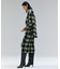 HOBBS / フェイクレザーポケットウールチェックラップスカート