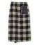 HOBBS / フェイクレザーポケットウールチェックラップスカート