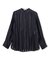 HAUYNITE / シアーストライプバンドカラーブラウス
