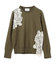 WILLOW / アシンメトリーレースクルーネックニット