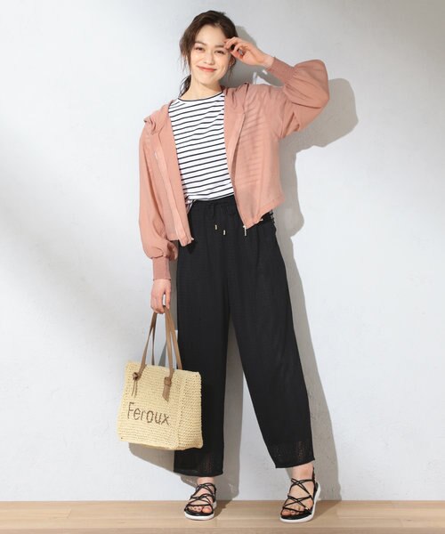 接触冷感】シアー パーカー｜フェルゥの通販｜&mall（アンドモール