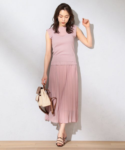 knit set シアークロシェニットビスチェセット 美人百花6月号掲載】シアービスチェニット セットアップ｜フェルゥの