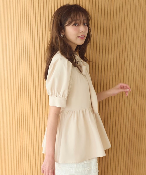 ヴェルメイユパーイエナコットンボイルフリルブラウス美品☆