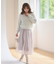 【洗える】ニット×フレアスカート セットアップ