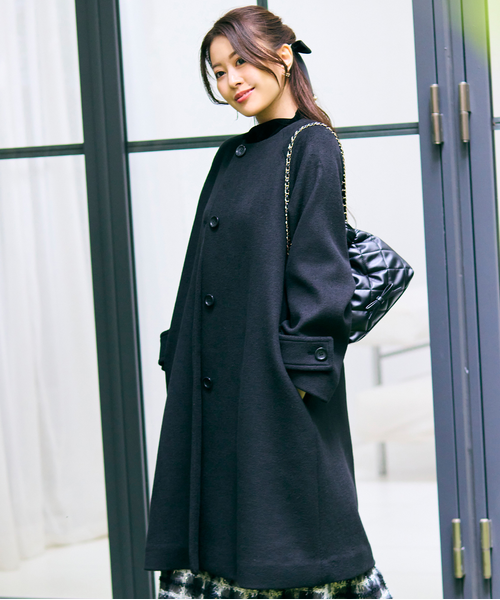 ichi Aライン ロングコート ウール混 trim_fce_item652b8a00300d2.jpg