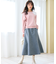 【洗える】ローズコサージュ ダンボールプルオーバー