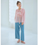 【洗える】ベルト付き テンセルデニム ワイドパンツ