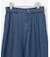 【洗える】ベルト付き テンセルデニム ワイドパンツ