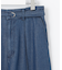 【洗える】ベルト付き テンセルデニム ワイドパンツ