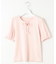 【洗える】リボンアクセント Ｔシャツ