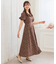 【洗える】カシュクールデザイン 小花プリントワンピース