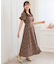 【洗える】カシュクールデザイン 小花プリントワンピース