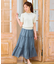 【洗える】タックデザインティアードスカート